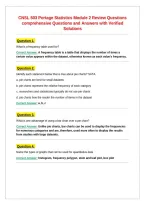CNSL 503 Portage Statistics Module 2 Review Questions comprehensive Questions and Answers with Verified Solutions