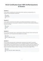 HCS-D Certification Exam 100&percnt; Verified Questions&NewLine;& Answers