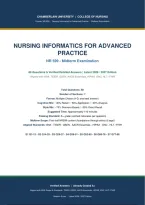 NR 599 &sol; NR599 MIDTERM EXAM ACTUAL EXAM 2026&sol;2027 &vert; Nursing Informatics for Advanced Practice &vert; Chamberlain College &vert; Verified Q&A &vert; Pass Guaranteed - A&plus; Graded&NewLine;&NewLine;