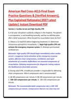 American Red Cross-ACLS-Final Exam&NewLine;Practice Questions & &lbrack;Verified Answers&rsqb;&comma;&NewLine;Plus Explained Rationales&vert;2027 Latest&NewLine;Update&vert; Instant Download PDF&NewLine;