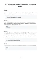 HCS-D Practice &num;2 Exam 100&percnt; Verified Questions &&NewLine;Answers