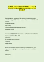 Advanced Pathophysiology Exam 150 Questions & Correct Answers Latest 2026&sol;2027 