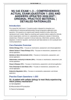 Nu 545 Exam 1&ndash;3 &ndash; Comprehensive&NewLine;Actual Exam &lbrack;Question 1&ndash;200&rsqb; And&NewLine;Answers Updated 2026&sol;2027 &vert;&NewLine;Original Practice Material &vert;&NewLine;Detailed Rationales