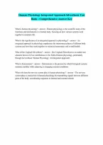 Human Physiology Integrated Approach Silverthorn Test Bank - Comprehensive Answer Key