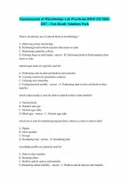 Fundamentals of Microbiology Lab Practicum BIOS 242 2026-2027 - Test-Ready Solutions Pack
