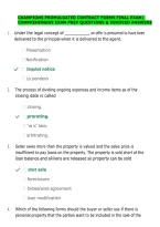 Champions Promulgated Contract Forms Final Exam 2026 &vert; Practice Questions & Answers
