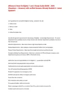 &lpar;Missouri&rpar; State Firefighter 1 and 2 Study Guide EXAM - 2026 &lpar;Questions &plus; Answers&rpar; with verified Answers&NewLine;