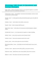 Sociology 1301 Exam &num;4 Questions and Correct Answers&period;