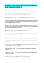 Exam 1301&num; Blinn Sociology Questions and Actual Answers&period;
