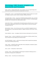 Sociology 1301 Exam&num; chapters 1-5 Questions and Answers&period;