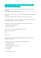 Sociology 1301 Test &num;3 Questions and All Correct Answers&period;