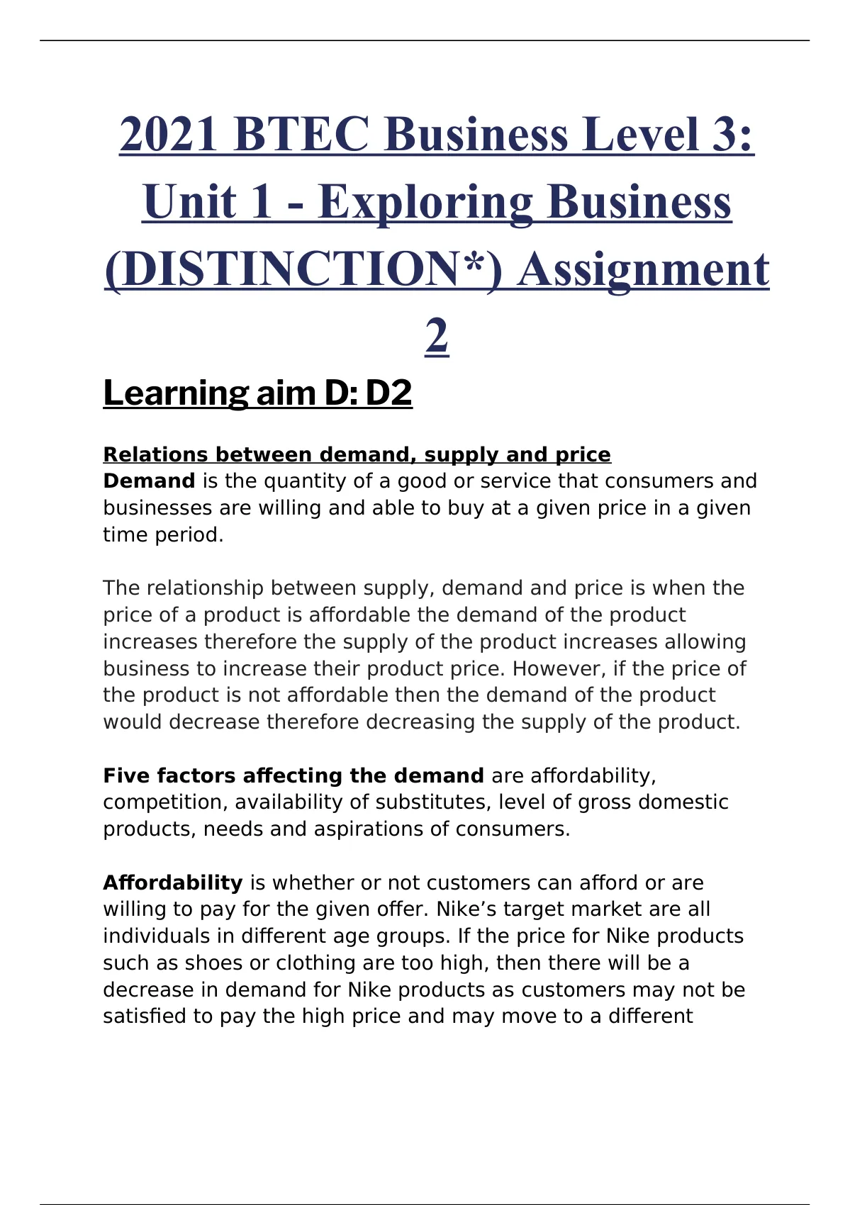 exploring business assignment 2