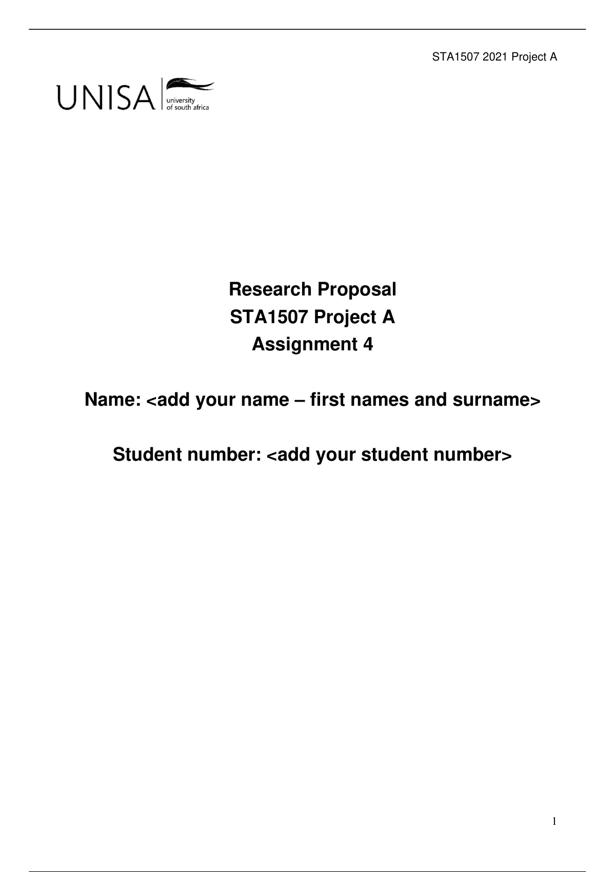 unisa research proposal guidelines