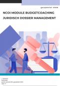 NCOI geslaagde module Budget coaching - Juridisch Dossier Management - Cijfer 9 met Feedback - ge&uuml;pdatet 2026