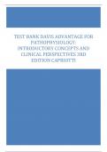 Test Bank for Davis Advantage for Pathophysiology, Introductory Concepts and Clinical Perspectives 3rd edition by Capriotti 