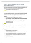 AQA AS/ A-level revision notes for 3.6 human resources