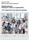 Schoevers module gedrag in organisaties - HBO Executive Office Management - Geslaagd 2026