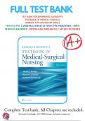 Test Bank for Brunner & Suddarth's Textbook of Medical-Surgical Nursing, 15th Edition (Hinkle, 2022), ALL Chapter 1-68 |  9781975161033