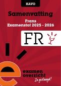 Samenvatting Frans Examen HAVO 2026