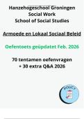 70 x Tentamen oefenvragen armoede en lokaal sociaal beleid - Hanze Groningen - ge&uuml;pdatet 2026 nieuwe vragen&excl;