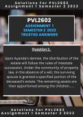 PVL2602 Assignment 1 Semester 1 2023 (Questions and Answers) 