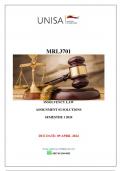 MRL3701 -Insolvency Law Assignments 1 & 2 Solutions, Semester 1, 2024