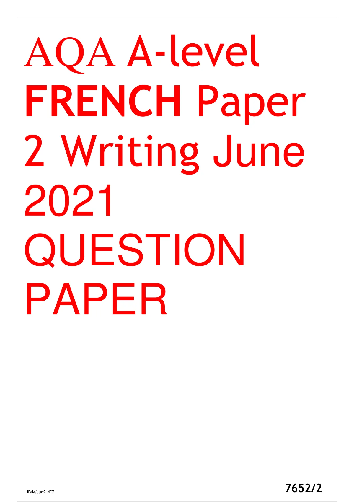 aqa a level french individual research project