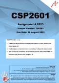 CSP2601 Assignment 4 2023 (796262)