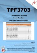 TPF3703 Assignment 51 (PORTFOLIO COMPLETE ANSWERS) 2024 - DUE September 2024
