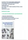 Samenvatting Grondbeginselen der Sociologie - H&period; de Jager - 14e druk - met college  en werkgroep aantekeningen - Update 2026&colon; Nieuwe oefentoets