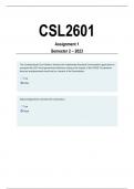 CSL2601 Assignments 1 Semester 2 2023