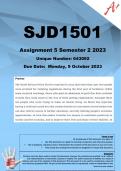SJD1501 Assignment 5 (COMPLETE ANSWERS)  Semester 2 2023 (643092) - DUE 9 October 2023