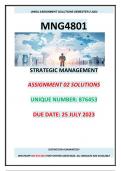 MNG4801 ASSIGNMENT 02 SOLUTIONS&comma; SEMESTER 2&comma; 2023