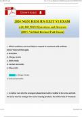 2026&sol;2027 HESI EXIT RN V1 Exam with 160 NGN Questions and Revised Correct Answers &lpar;Verified 100&percnt; Guarantee Pass &rpar; 