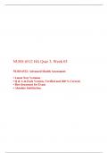 NURS 6512 Week 3 QUIZ -(8 Different Sets), NURS 6512N/ NURS 6512: Advanced Health Assessment, Walden University