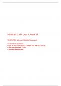 NURS 6512 Week 5 QUIZ -(4 Different Sets), NURS 6512N/ NURS 6512: Advanced Health Assessment, Walden University