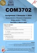 COM3702 Assignment 1 (COMPLETE ANSWERS) Semester 1 2024 (771633) - DUE 5 March 2024