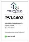 PVL2602 Assignment 1 (ANSWERS) Semester 2 2023 - DISTINCTION GUARANTEED 