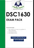 DSC1630 EXAM PACK 2024