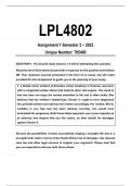 LPL4802 Assignment 1 Semester 2 2023