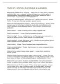 TNCC 8TH EDITION QUESTIONS & ANSWERS