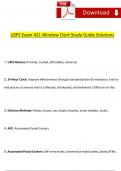 USPS 421 Window Clerk Study Guide Exam Latest (2024 / 2025) (Verified Answers by Expert)
