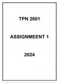 TPN 2601 ASSIGNMENT 1 2024