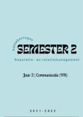 Samenvatting volledige cursus Reputatie & Relatie jaar 2 | Semester 2 Communicatie HR 