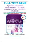 Test Bank for Egan's Fundamentals of Respiratory Care 12th Edition by Robert M. Kacmarek; James K. Stoller; Al Heuer 9780323511124 Chapter 1-58 Complete Guide.