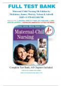 Test Bank for Maternal-Child Nursing 5th Edition by McKinney, James, Murray, Nelson, Ashwill ISBN: 978-0323401708, Chapter 1-55| Complete Guide.