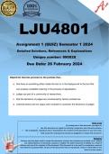 LJU4801 Assignment 1 (QUIZ ANSWERS) Semester 1 2024 (890028) - DUE 26 February 2024