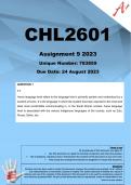 CHL2601 Assignment 9 (COMPLETE ANSWERS) 2023 (783859) - 24 August 2023