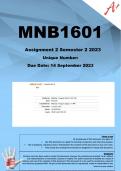 MNB1601 Assignment 2 (COMPLETE ANSWERS) Semester 2 2023