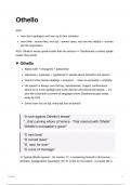 English Literature AQA&colon; Othello's character by character's quotes with analysis 